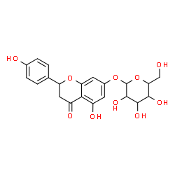 ChemSpider 2D Image | 5-Hydroxy-2-(4-hydroxyphenyl)-4-oxo-3,4-dihydro-2H-chromen-7-yl hexopyranoside | C21H22O10