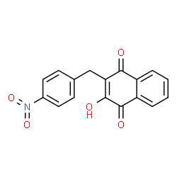 ChemSpider 2D Image | 2-Hydroxy-3-(4-nitrobenzyl)-1,4-naphthoquinone | C17H11NO5