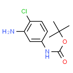 ChemSpider 2D Image | 2-Amino-4-Boc-amino-phenylchloride | C11H15ClN2O2