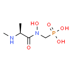 ChemSpider 2D Image | N-Hydroxy-N~2~-methyl-N-(phosphonomethyl)-L-alaninamide | C5H13N2O5P