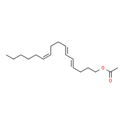 ChemSpider 2D Image | (4E,6E,10Z)-4,6,10-Hexadecatrien-1-yl acetate | C18H30O2