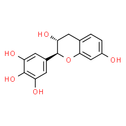 ChemSpider 2D Image | 5-[(2S,3R)-3,7-Dihydroxy-3,4-dihydro-2H-chromen-2-yl]-1,2,3-benzenetriol | C15H14O6