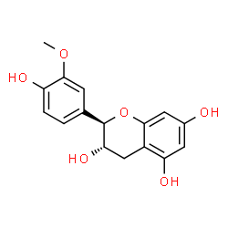 ChemSpider 2D Image | (2R,3S)-2-(4-Hydroxy-3-methoxyphenyl)-3,5,7-chromanetriol | C16H16O6
