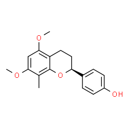 ChemSpider 2D Image | 4-[(2S)-5,7-Dimethoxy-8-methyl-3,4-dihydro-2H-chromen-2-yl]phenol | C18H20O4
