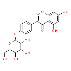 ChemSpider 2D Image | 4-(5,7-Dihydroxy-4-oxo-4H-chromen-3-yl)phenyl beta-L-glycero-hexopyranoside | C21H20O10