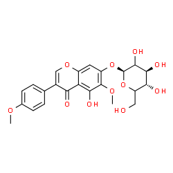 ChemSpider 2D Image | 5-Hydroxy-6-methoxy-3-(4-methoxyphenyl)-4-oxo-4H-chromen-7-yl beta-D-threo-hexopyranoside | C23H24O11