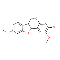 ChemSpider 2D Image | 2,9-Dimethoxy-6a,11a-dihydro-6H-[1]benzofuro[3,2-c]chromen-3-ol | C17H16O5