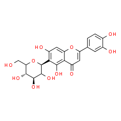 ChemSpider 2D Image | (1S)-1,5-Anhydro-1-[2-(3,4-dihydroxyphenyl)-5,7-dihydroxy-4-oxo-4H-chromen-6-yl]-D-threo-hexitol | C21H20O11