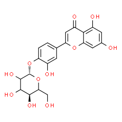 ChemSpider 2D Image | 4-(5,7-Dihydroxy-4-oxo-4H-chromen-2-yl)-2-hydroxyphenyl beta-D-glycero-hexopyranoside | C21H20O11