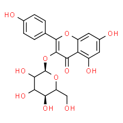 ChemSpider 2D Image | 5,7-Dihydroxy-2-(4-hydroxyphenyl)-4-oxo-4H-chromen-3-yl alpha-D-glycero-hexopyranoside | C21H20O11