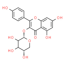 ChemSpider 2D Image | 5,7-Dihydroxy-2-(4-hydroxyphenyl)-4-oxo-4H-chromen-3-yl alpha-L-glycero-pentopyranoside | C20H18O10