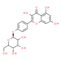 ChemSpider 2D Image | 4-(3,5,7-Trihydroxy-4-oxo-4H-chromen-2-yl)phenyl beta-D-glycero-hexopyranoside | C21H20O11