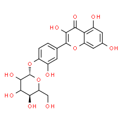 ChemSpider 2D Image | 2-Hydroxy-4-(3,5,7-trihydroxy-4-oxo-4H-chromen-2-yl)phenyl beta-D-glycero-hexopyranoside | C21H20O12