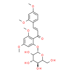 ChemSpider 2D Image | 2-[(2E)-3-(2,4-Dimethoxyphenyl)-2-propenoyl]-3,5-dimethoxyphenyl beta-D-threo-hexopyranoside | C25H30O11