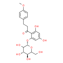 ChemSpider 2D Image | 3,5-Dihydroxy-2-[3-(4-methoxyphenyl)propanoyl]phenyl beta-D-threo-hexopyranoside | C22H26O10