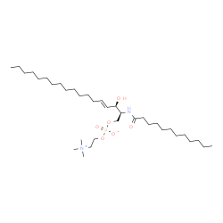 ChemSpider 2D Image | (2S,3R,4E)-2-(Dodecanoylamino)-3-hydroxy-4-octadecen-1-yl 2-(trimethylammonio)ethyl phosphate | C35H71N2O6P