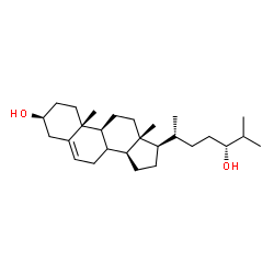 ChemSpider 2D Image | (3beta,8xi,24R)-Cholest-5-ene-3,24-diol | C27H46O2