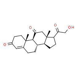 ChemSpider 2D Image | (17xi)-21-Hydroxypregn-4-ene-3,11,20-trione | C21H28O4
