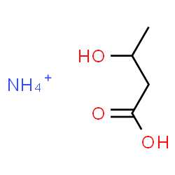 ChemSpider 2D Image | Butanoic acid, 3-hydroxy-, ammonium salt (1:1) | C4H12NO3
