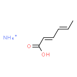ChemSpider 2D Image | 2,4-Hexadienoic acid, ammonium salt, (2E,4E)- (1:1) | C6H12NO2