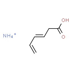 ChemSpider 2D Image | 3,5-Hexadienoic acid, ammonium salt, (3E)- (1:1) | C6H12NO2