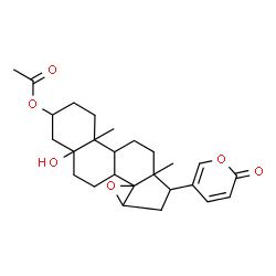 ChemSpider 2D Image | 3-Acetoxy-5-hydroxy-14,15-epoxybufa-20,22-dienolide | C26H34O6