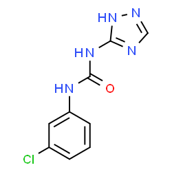 ChemSpider 2D Image | 1-(3-Chlorophenyl)-3-(1H-1,2,4-triazol-5-yl)urea | C9H8ClN5O