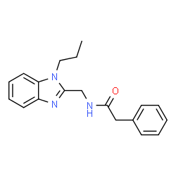 ChemSpider 2D Image | 2-Phenyl-N-[(1-propyl-1H-benzimidazol-2-yl)methyl]acetamide | C19H21N3O
