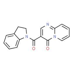 ChemSpider 2D Image | 3-(2,3-Dihydro-1H-indol-1-ylcarbonyl)-4H-pyrido[1,2-a]pyrimidin-4-one | C17H13N3O2