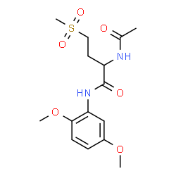 ChemSpider 2D Image | 2-Acetamido-N-(2,5-dimethoxyphenyl)-4-(methylsulfonyl)butanamide | C15H22N2O6S