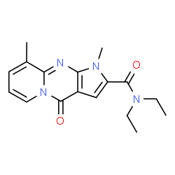 ChemSpider 2D Image | N,N-Diethyl-1,9-dimethyl-4-oxo-1,4-dihydropyrido[1,2-a]pyrrolo[2,3-d]pyrimidine-2-carboxamide | C17H20N4O2