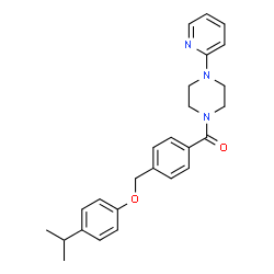 ChemSpider 2D Image | 1-{4-[(4-isopropylphenoxy)methyl]benzoyl}-4-pyridin-2-ylpiperazine | C26H29N3O2