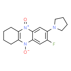 ChemSpider 2D Image | 7-fluoro-8-pyrrolidin-1-yl-1,2,3,4-tetrahydrophenazine 5,10-dioxide | C16H18FN3O2
