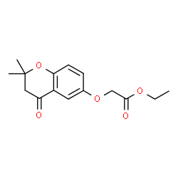 ChemSpider 2D Image | Ethyl [(2,2-dimethyl-4-oxo-3,4-dihydro-2H-chromen-6-yl)oxy]acetate | C15H18O5