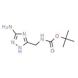 ChemSpider 2D Image | 2-Methyl-2-propanyl [(3-amino-1H-1,2,4-triazol-5-yl)methyl]carbamate | C8H15N5O2
