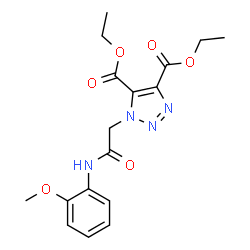 ChemSpider 2D Image | Diethyl 1-{2-[(2-methoxyphenyl)amino]-2-oxoethyl}-1H-1,2,3-triazole-4,5-dicarboxylate | C17H20N4O6