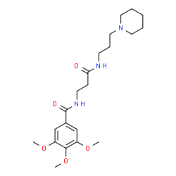 ChemSpider 2D Image | 3,4,5-Trimethoxy-N-(3-oxo-3-{[3-(1-piperidinyl)propyl]amino}propyl)benzamide | C21H33N3O5
