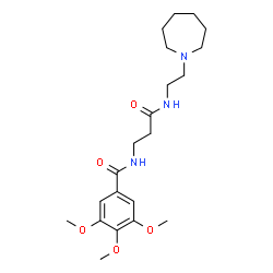 ChemSpider 2D Image | N-(3-{[2-(1-Azepanyl)ethyl]amino}-3-oxopropyl)-3,4,5-trimethoxybenzamide | C21H33N3O5