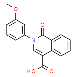 ChemSpider 2D Image | 2-(3-Methoxyphenyl)-1-oxo-1,2-dihydro-4-isoquinolinecarboxylic acid | C17H13NO4
