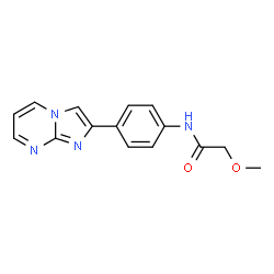 ChemSpider 2D Image | N-[4-(Imidazo[1,2-a]pyrimidin-2-yl)phenyl]-2-methoxyacetamide | C15H14N4O2