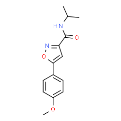 ChemSpider 2D Image | 5-(4-methoxyphenyl)-N-propan-2-yl-3-isoxazolecarboxamide | C14H16N2O3