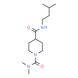 ChemSpider 2D Image | N~1~,N~1~-Dimethyl-N~4~-(3-methylbutyl)-1,4-piperidinedicarboxamide | C14H27N3O2