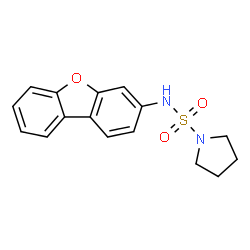 ChemSpider 2D Image | N-dibenzo[b,d]furan-3-ylpyrrolidine-1-sulfonamide | C16H16N2O3S