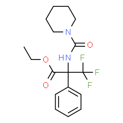 ChemSpider 2D Image | Ethyl 3,3,3-trifluoro-2-phenyl-2-[(1-piperidinylcarbonyl)amino]propanoate | C17H21F3N2O3