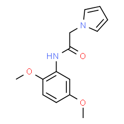 ChemSpider 2D Image | N-(2,5-Dimethoxyphenyl)-2-(1H-pyrrol-1-yl)acetamide | C14H16N2O3