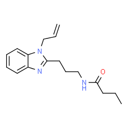 ChemSpider 2D Image | N-[3-(1-Allyl-1H-benzimidazol-2-yl)propyl]butanamide | C17H23N3O