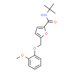 ChemSpider 2D Image | 5-[(2-Methoxyphenoxy)methyl]-N-(2-methyl-2-propanyl)-2-furamide | C17H21NO4