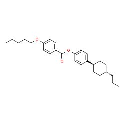 ChemSpider 2D Image | 4-(trans-4-Propylcyclohexyl)phenyl 4-(pentyloxy)benzoate | C27H36O3