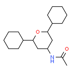 ChemSpider 2D Image | N-(2,6-Dicyclohexyltetrahydro-2H-pyran-4-yl)acetamide | C19H33NO2