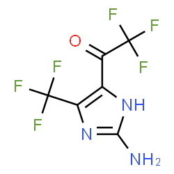 ChemSpider 2D Image | 1-[2-Amino-4-(trifluoromethyl)-1H-imidazol-5-yl]-2,2,2-trifluoroethanone | C6H3F6N3O